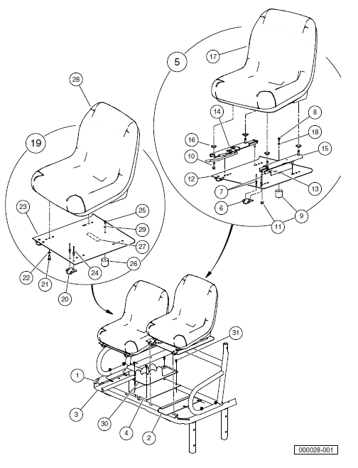 Front Seats and Cup Holder 