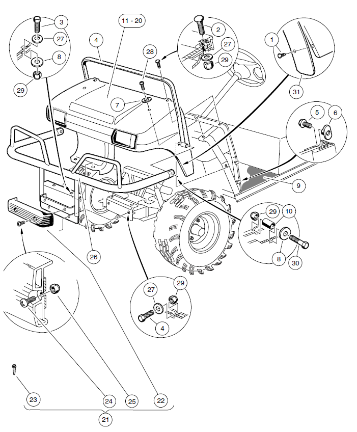 Front Body and Trim – Turf/Carryall 252