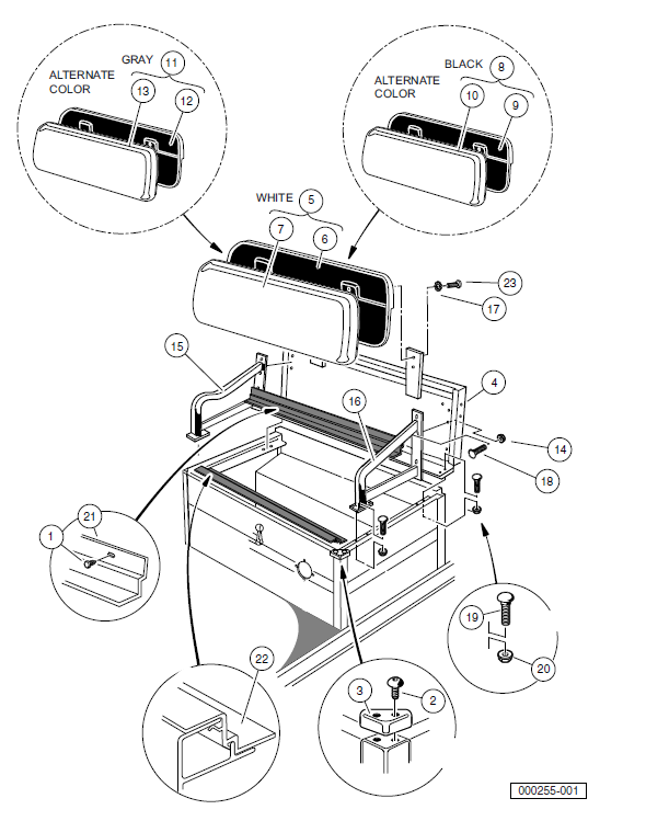 Seat Back and Support Structure 
