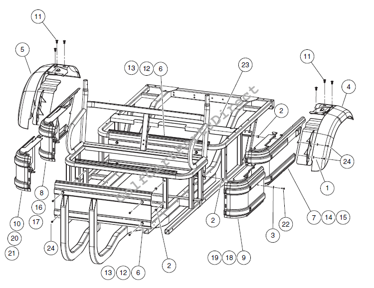 Side Panels and Rear Fenders - 4 Pass