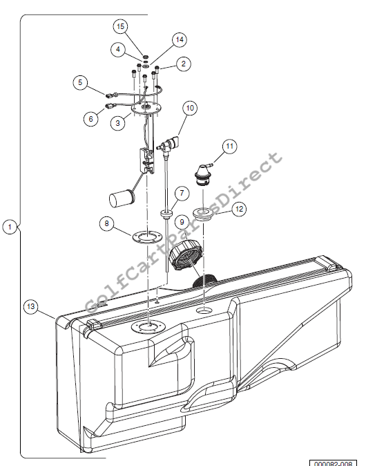 Fuel Tank (S/N 346908 and Greater) – Gasoline Vehicle
