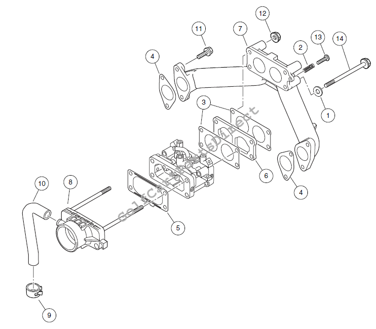 Intake Manifold and Carburetor Mounting – Kawasaki FH680