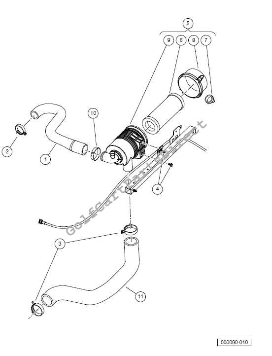 Intake Hoses and Air Filter – Diesel Vehicle