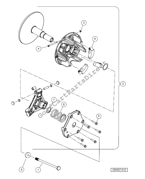 Drive Clutch (3 Weight) – Gas Vehicle