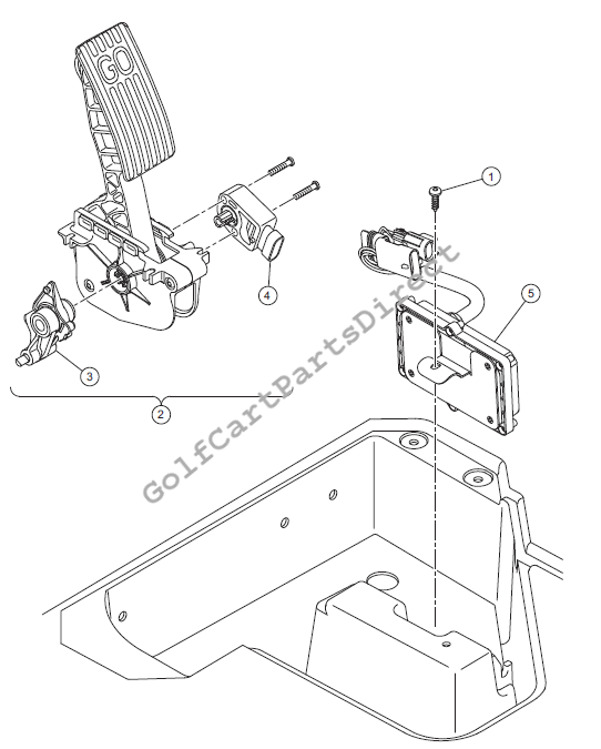 Accelerator Pedal w/Sensor and Stop Module