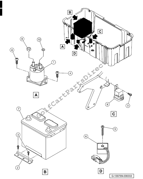Battery, Solenoid, Voltage Regulator, Relay - EFI