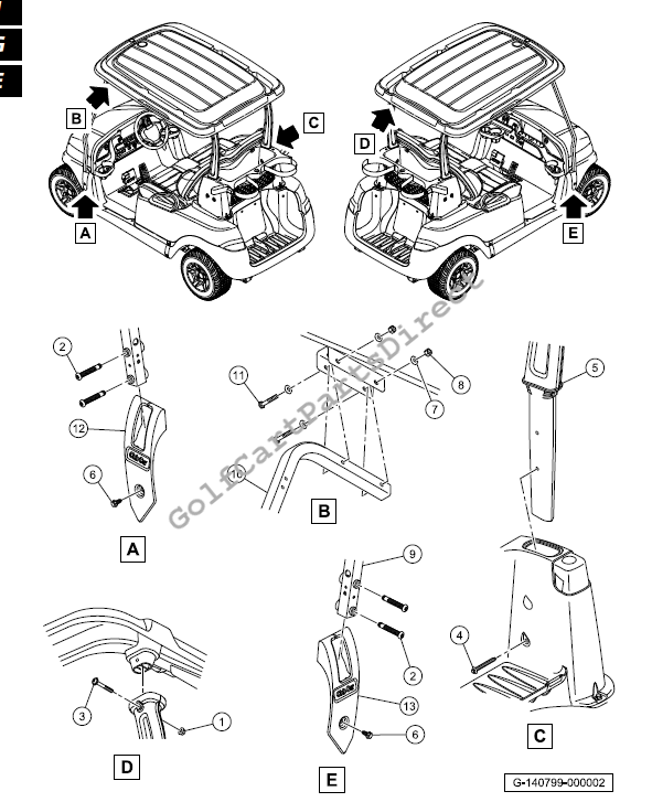 Canopy Struts - Topped