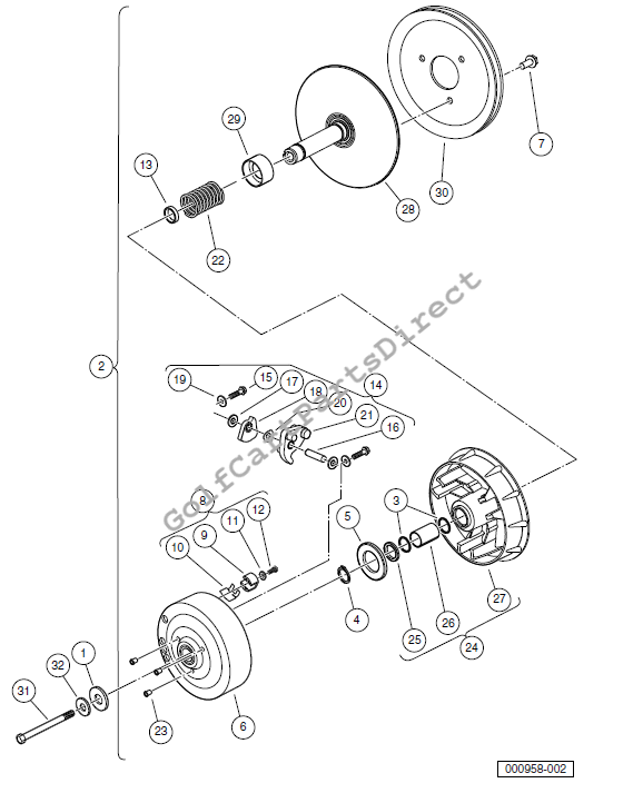 Drive Clutch - Key-Start Vehicles