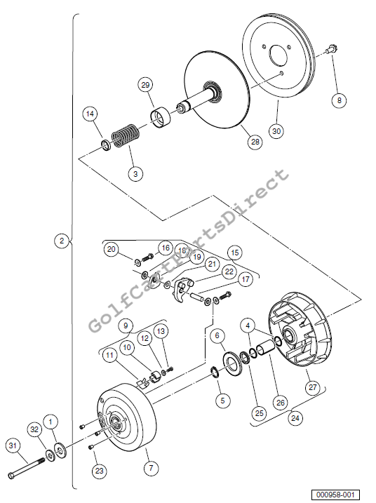 Drive Clutch - Pedal-Start Vehicles