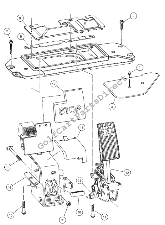 Pedal Group w/o Sensor, Gasoline Vehicle