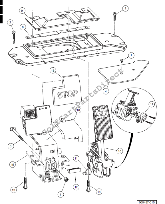 Pedal Group with Sensor - Gasoline Vehicle