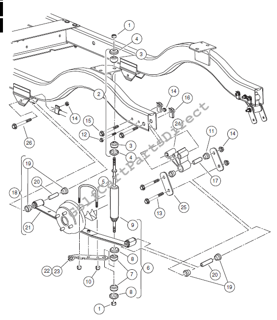 Rear Suspension, Standard Two-Passenger