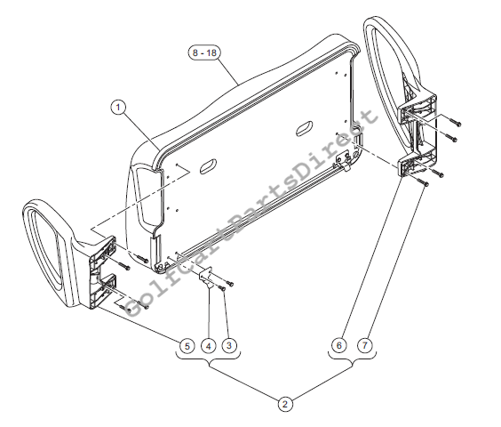 Seat Bottom with Hip Restraints