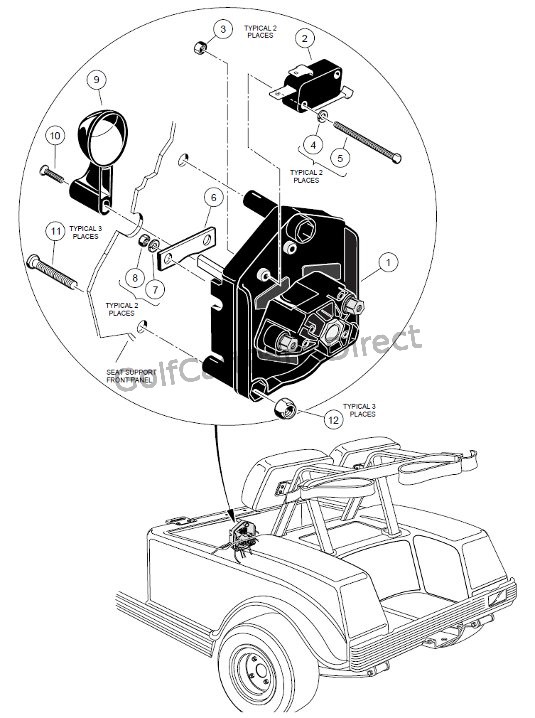 1998-1999 Club Car DS Gas or Electric - GolfCartPartsDirect