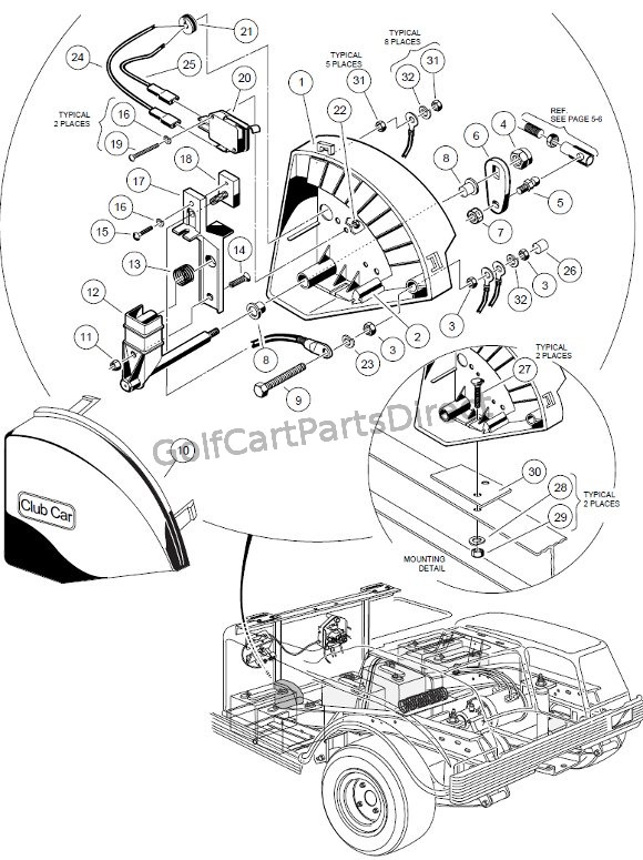 1998 1999 Club Car Ds Gas Or Electric Golfcartpartsdirect