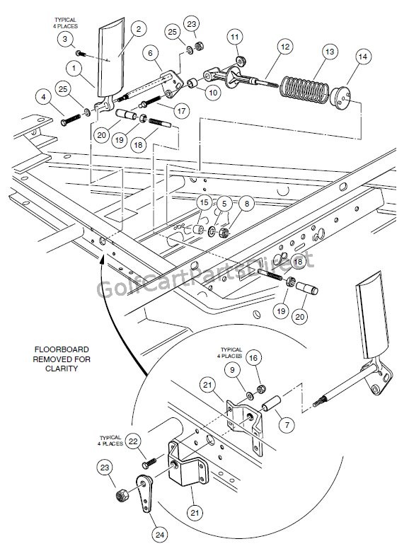 Club Car Precedent Accelerator Pedal Assembly 09-Up Gas (CON-045)