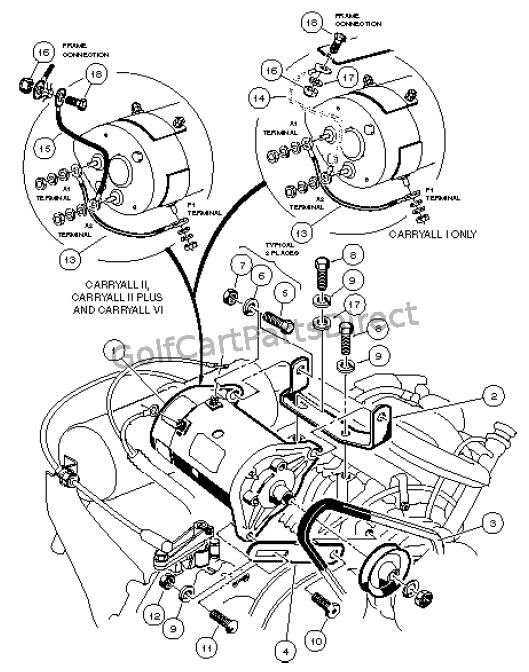 STARTER/GENERATOR MOUNTING - GolfCartPartsDirect