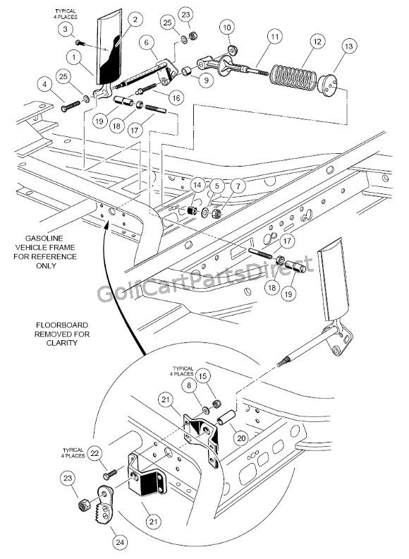 1998-1999 Club Car DS Gas or Electric - GolfCartPartsDirect 2002 ez go txt wiring diagram 