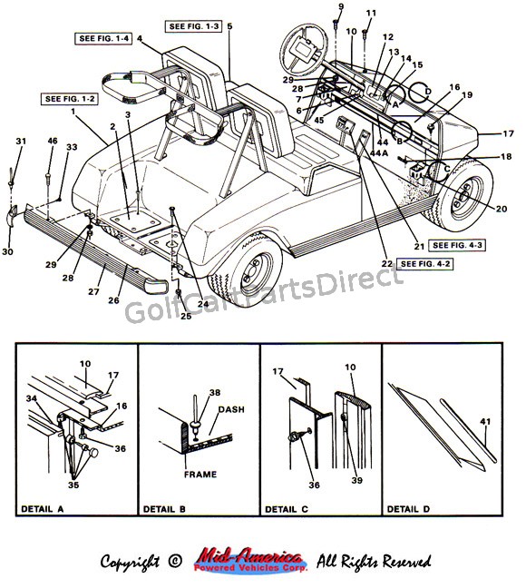 1984-1991 Club Car DS Electric - Club Car parts & accessories