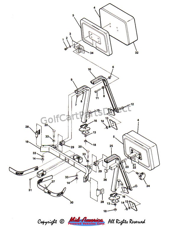 1984-1991 Club Car DS Electric - Club Car parts & accessories 1986 ezgo golf cart wiring diagram 