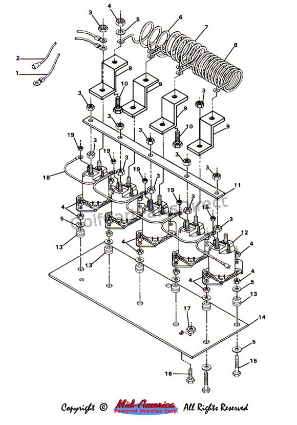 Solenoid and Resistor Assy. - Club Car parts & accessories wiring diagram for 1992 club car 36 volt golf cart 