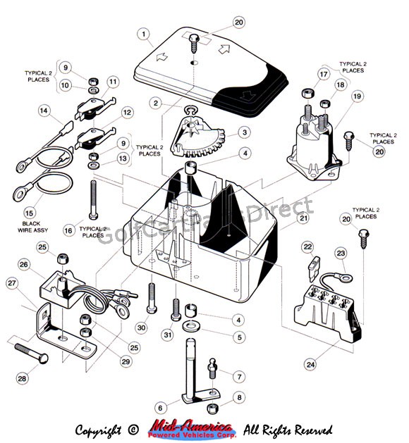 Club Car Gas Golf Cart Wiring Diagram from golfcartpartsdirect.com