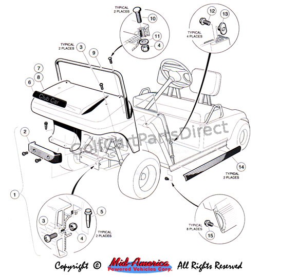 1995 Club Car DS Body Replacement