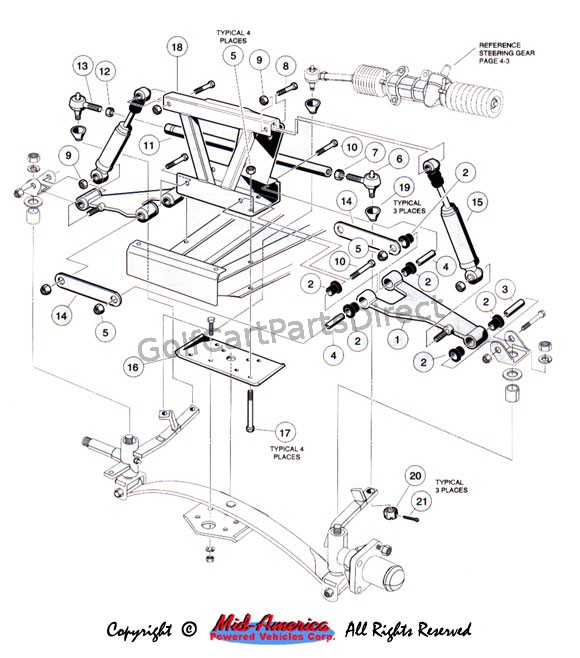 Front Suspension - Upper - GolfCartPartsDirect