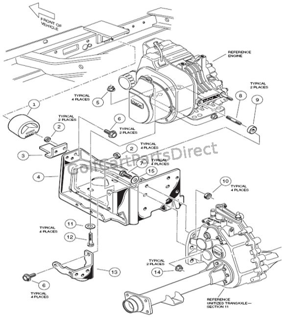 Engine Mounting - GolfCartPartsDirect 90 club car wiring diagram 