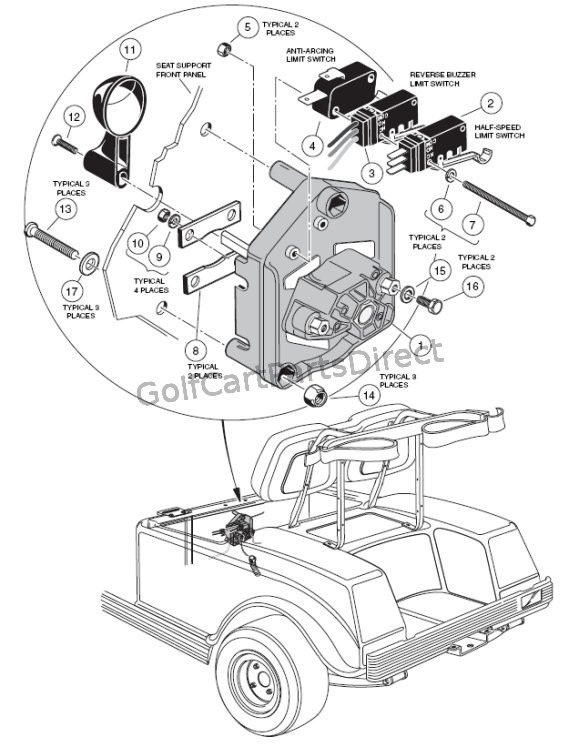 2000-2005 Club Car DS Gas or Electric - GolfCartPartsDirect club car wiring diagram 48 volt iq 