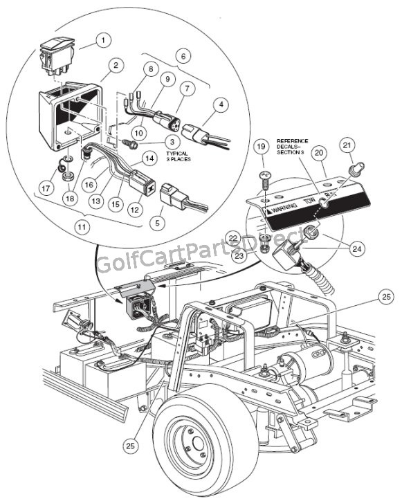 2000-2005 Club Car DS Gas or Electric - Club Car parts ... melex electric golf cart wiring diagram 