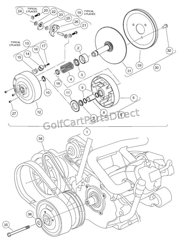 2004-2007 Club Car Precedent Gas or Electric - GolfCartPartsDirect