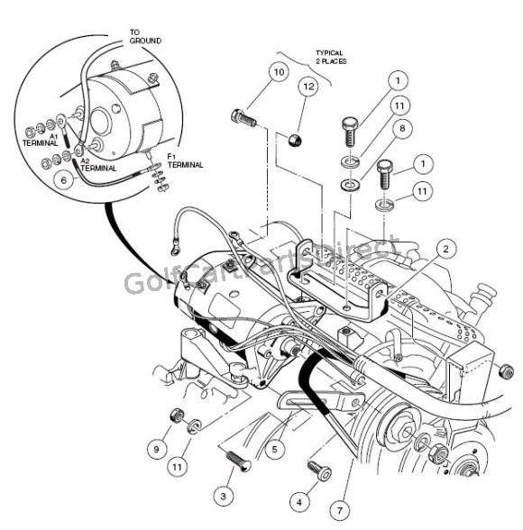 Starter/Generator Mounting - FE290 - GolfCartPartsDirect