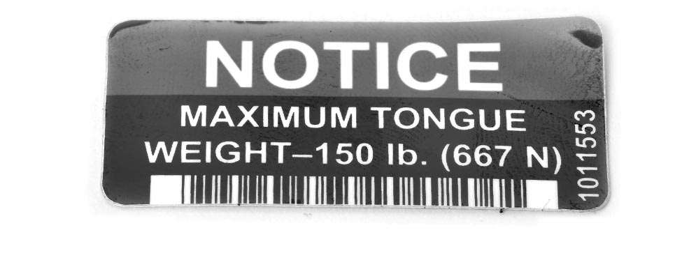 DECAL- TRAILER HITCH          