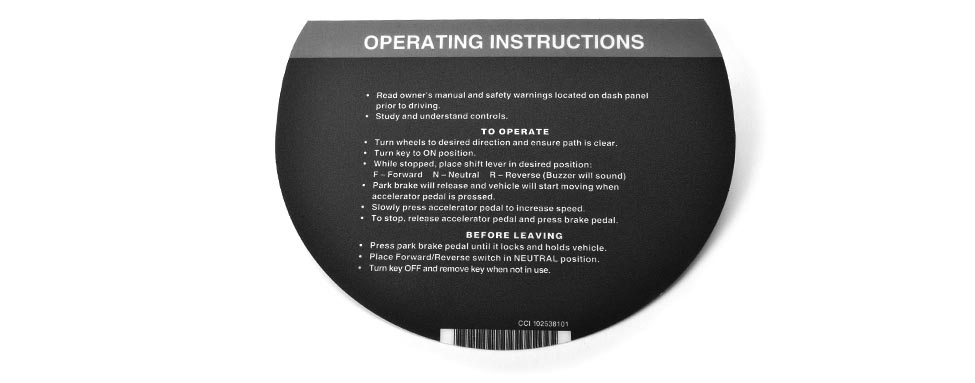 OPERATING INSTR- GAS- COM GRIP