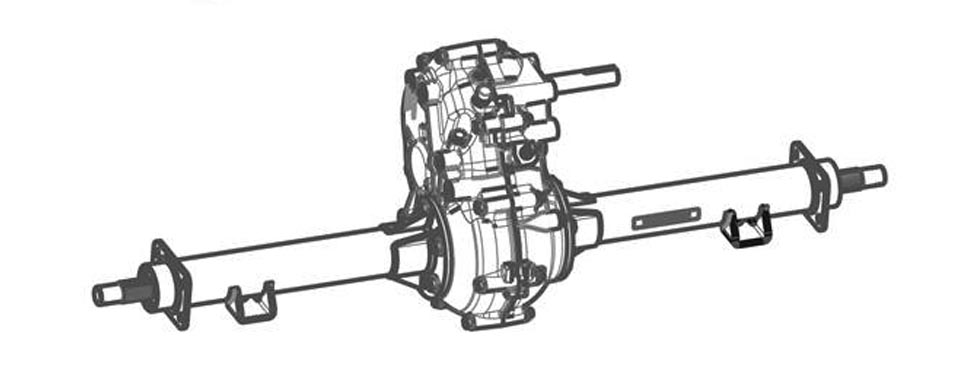Transaxle, ED65, Open Differential (includes items 2 through 32)