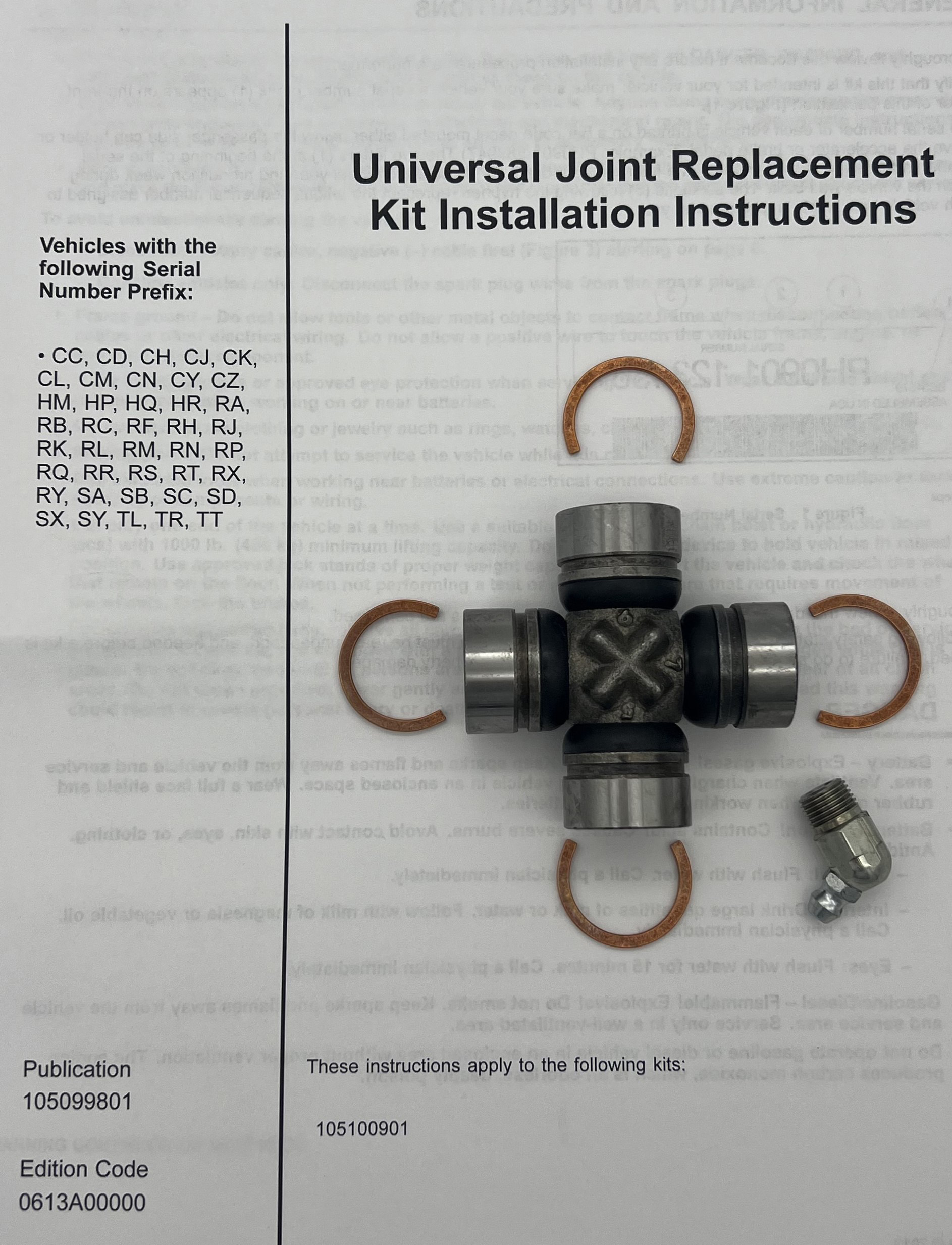 Kit, Universal Joint Replacement
