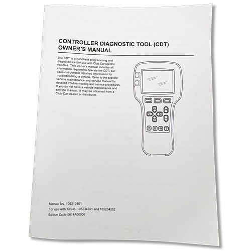 OWNERS MANUAL, CONTROLLER DIAGNOSTIC TOOL